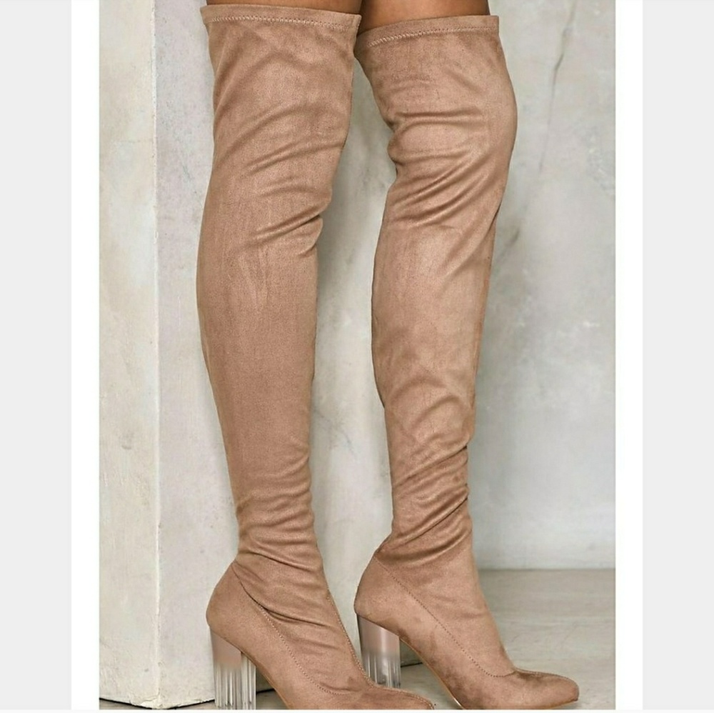 Nude Knee High Boots